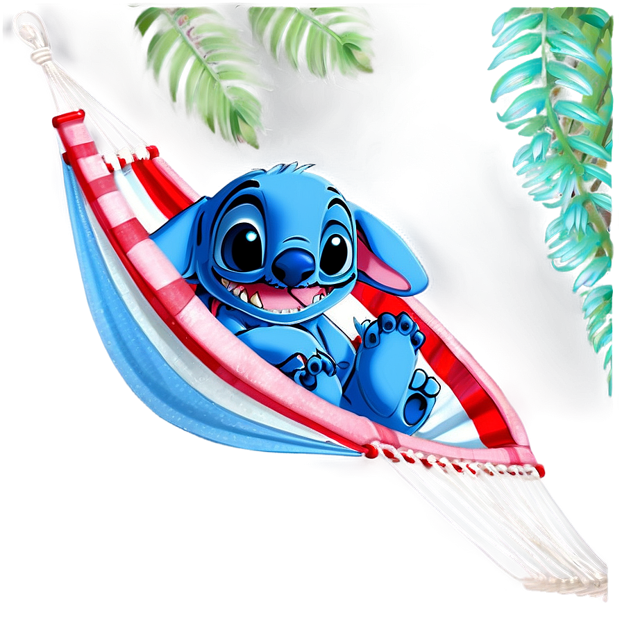 Stitch In A Hammock Png Rop