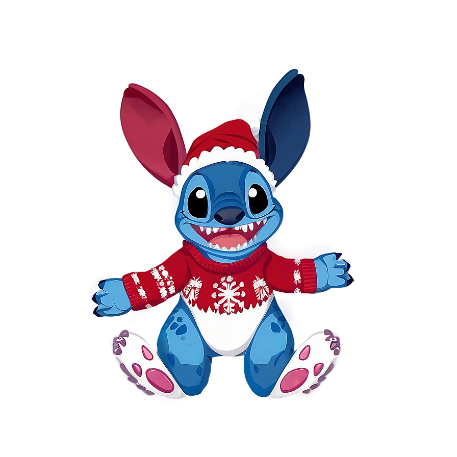 Stitch In Christmas Sweater Png Cgx