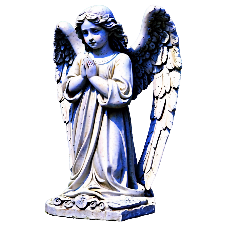 Stone Angel Garden Statue Png Lrf