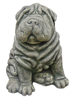 Stone Bulldog Sculpture