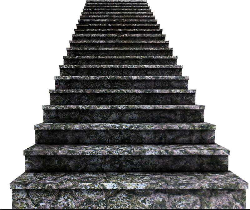 Stone Staircase Perspective View