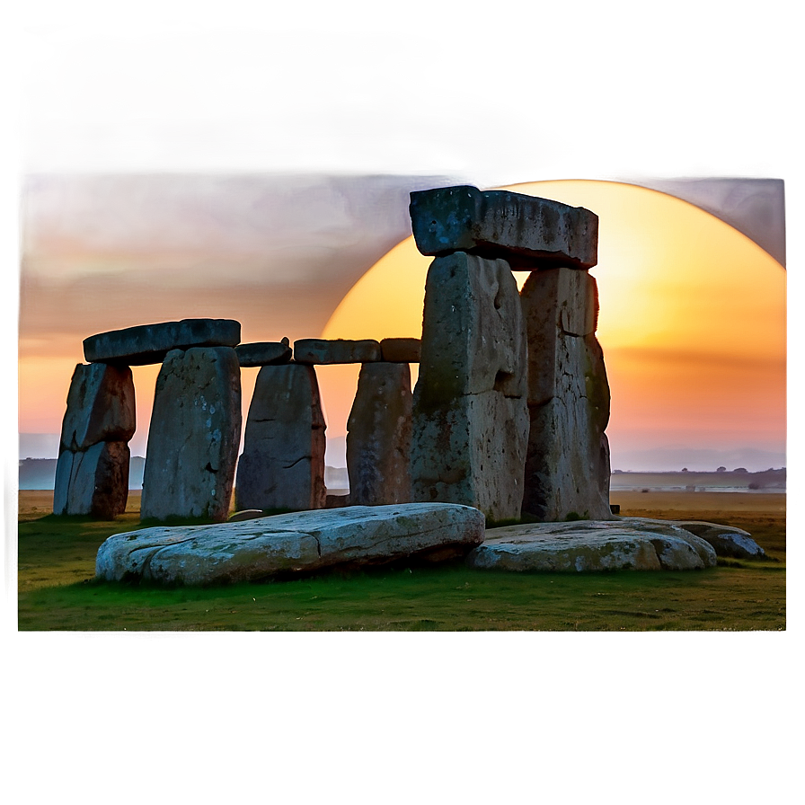 Stonehenge And The Setting Sun Png 74