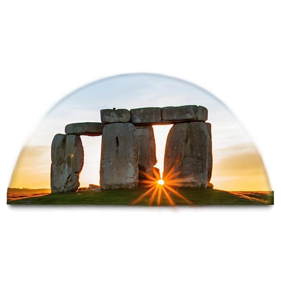 Stonehenge At Golden Hour Png 06252024