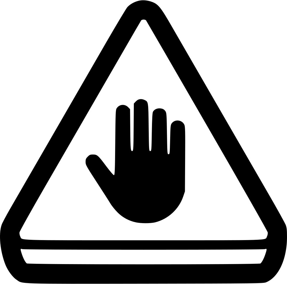 Stop Hand Sign Icon