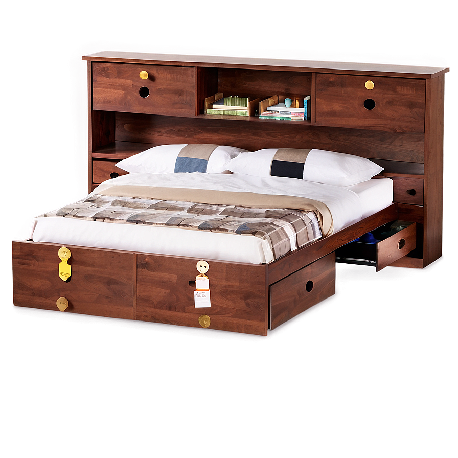 Storage Bed With Drawers Png 97