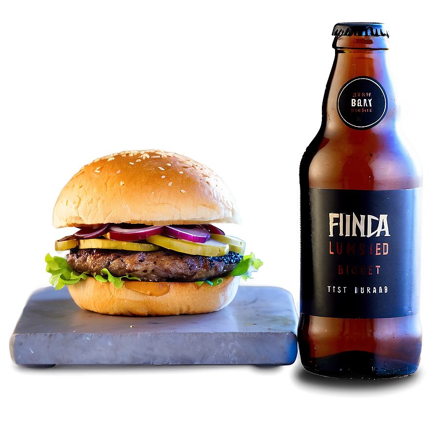 Stout Beer Infused Burger Png Qer16