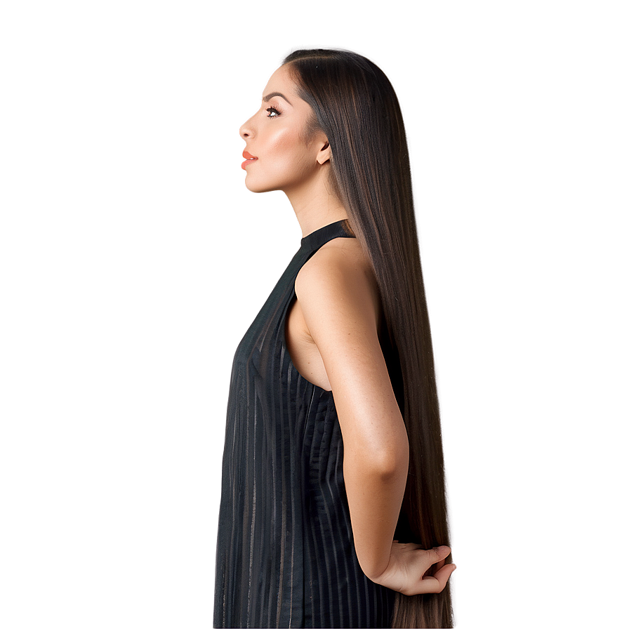 Straight Long Hair Sleek Png 33