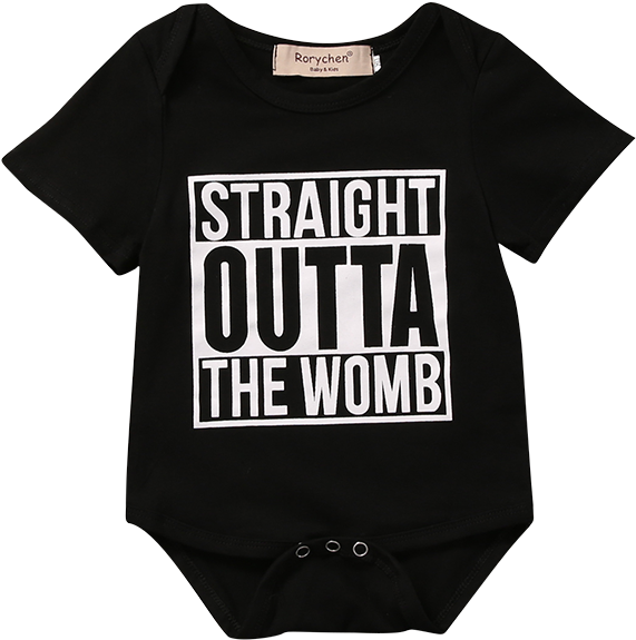 Straight Outta Womb Baby Onesie