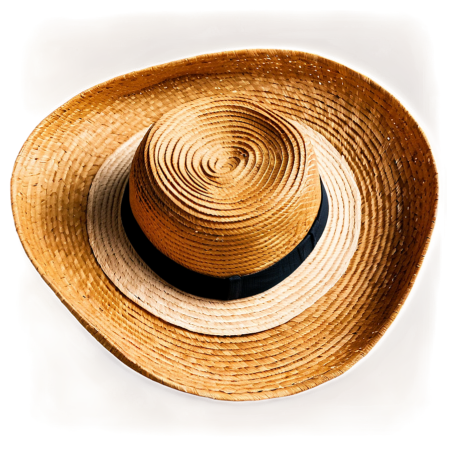 Straw Hat Top View Png 05252024