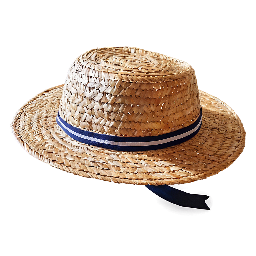 Straw Hat With Ribbon Png Avx