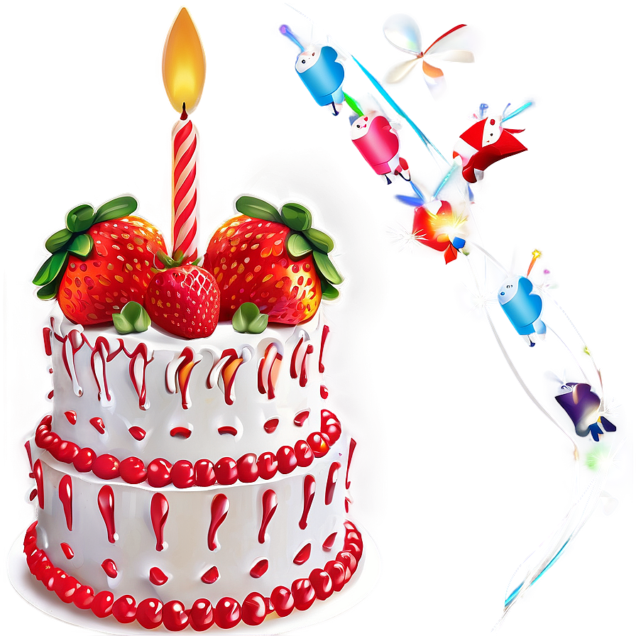 Strawberry Birthday Cake Png 06212024