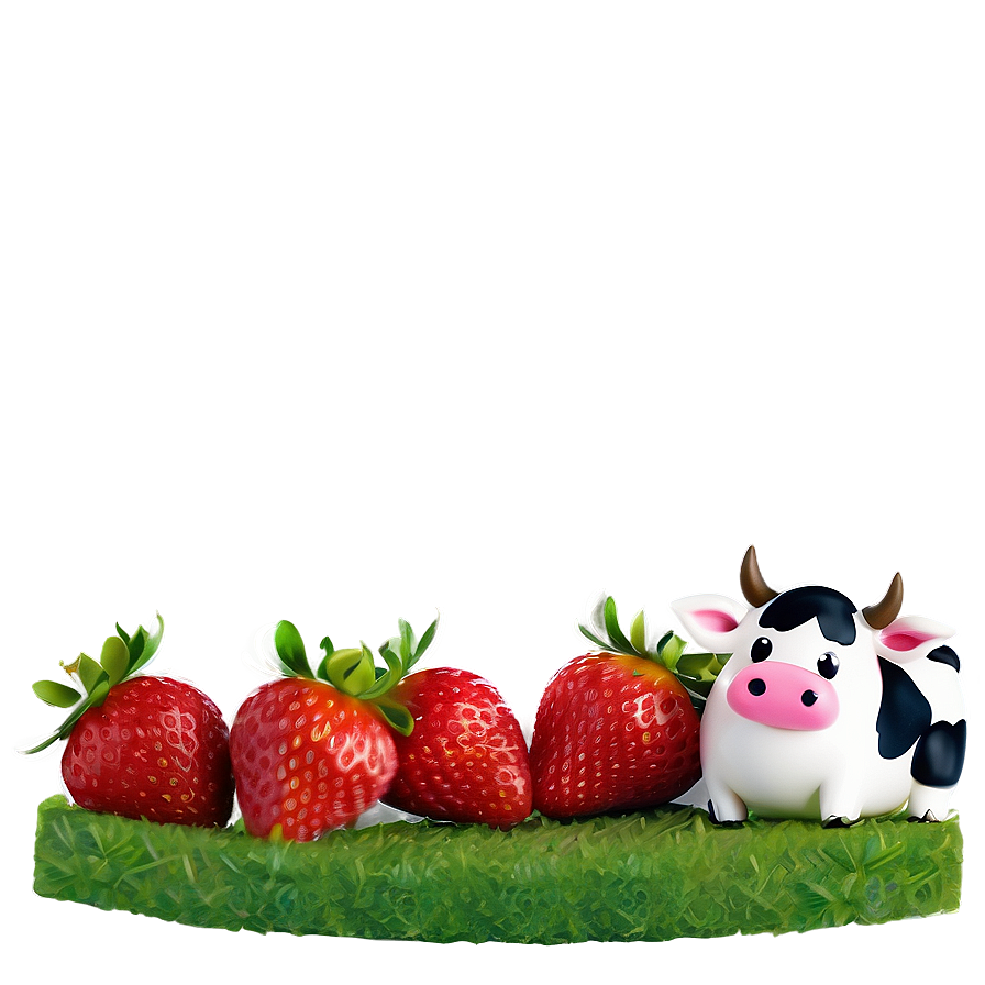 Strawberry Cow And Friends Png 13