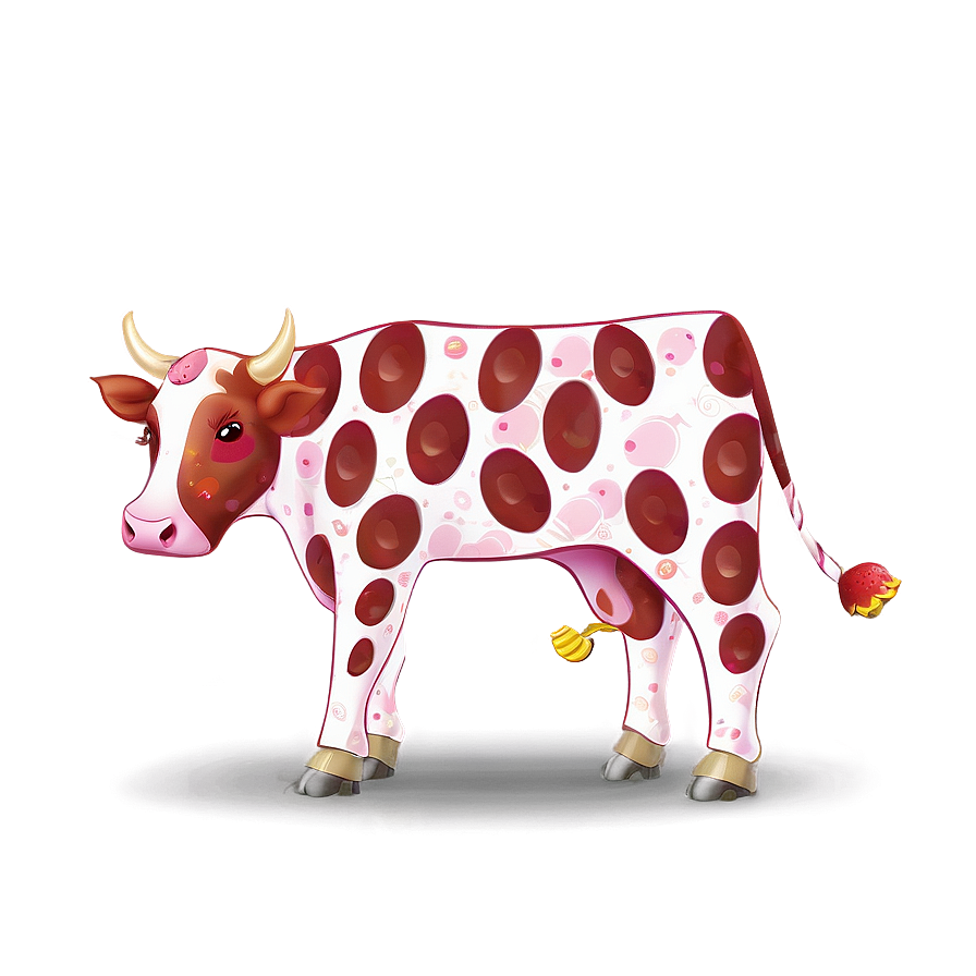 Strawberry Cow Birthday Png Sgg