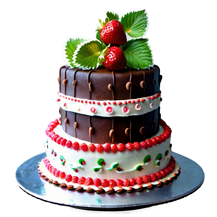 Strawberry Decorated Cake Png 06212024