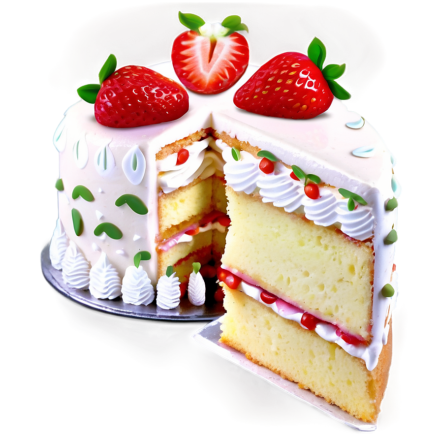 Strawberry Decorated Cake Png Har57