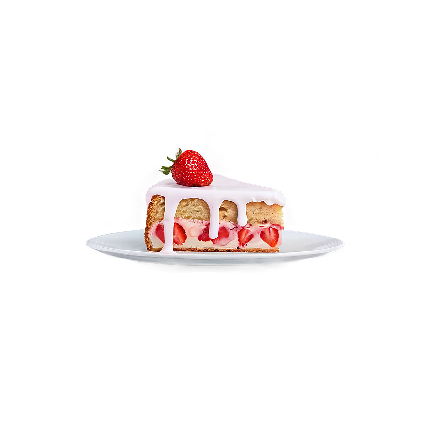 Strawberry Glazed Cake Png Pqa