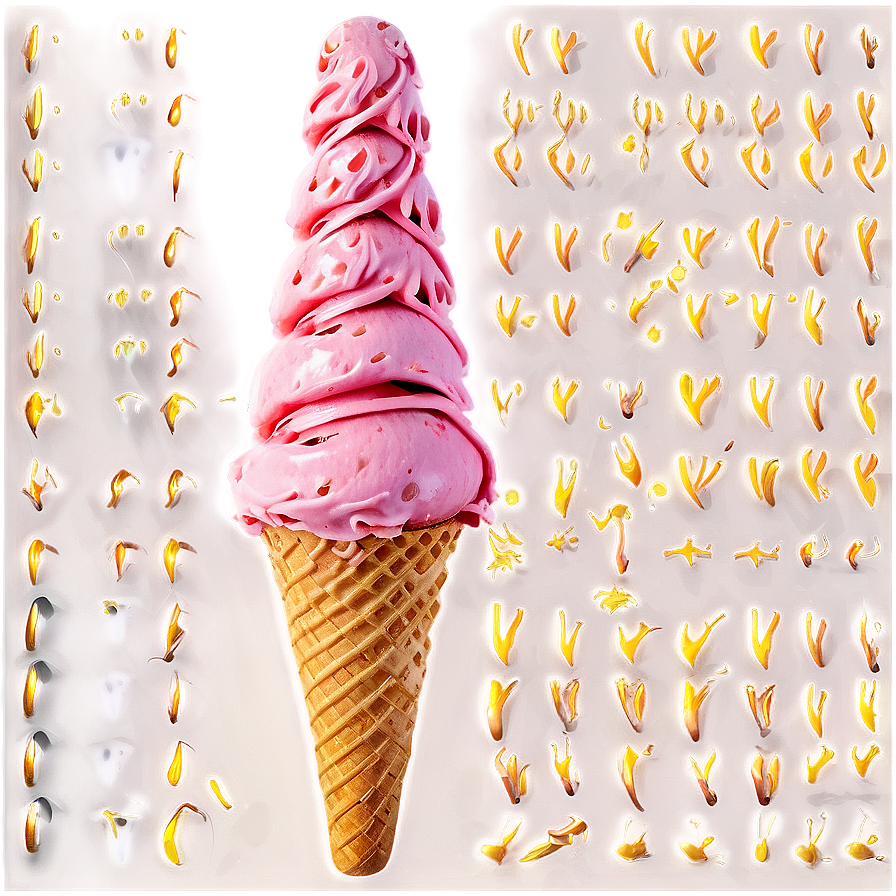 Strawberry Ice Cream Cone Png Gmc