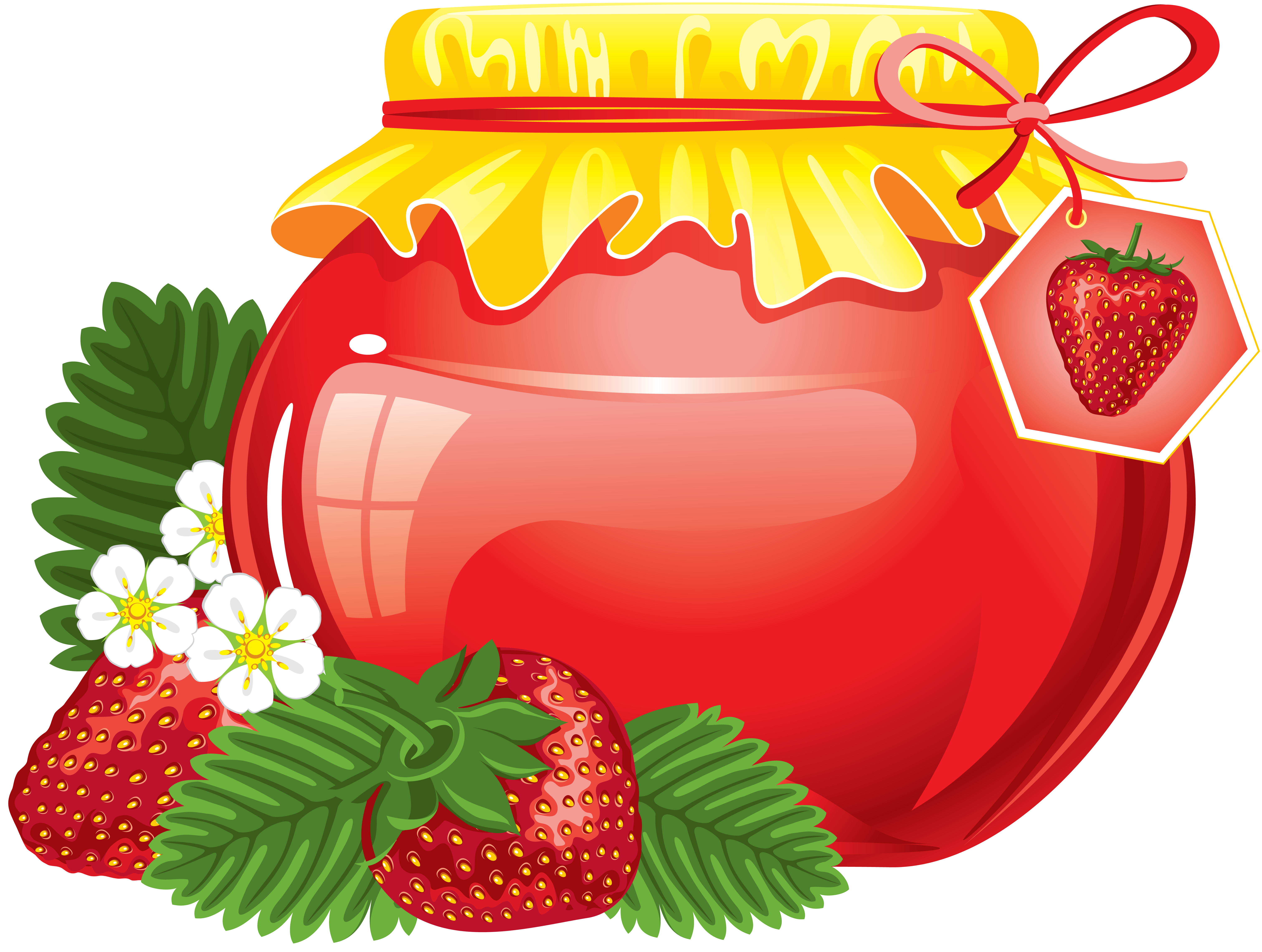 Strawberry Jam Jar Illustration