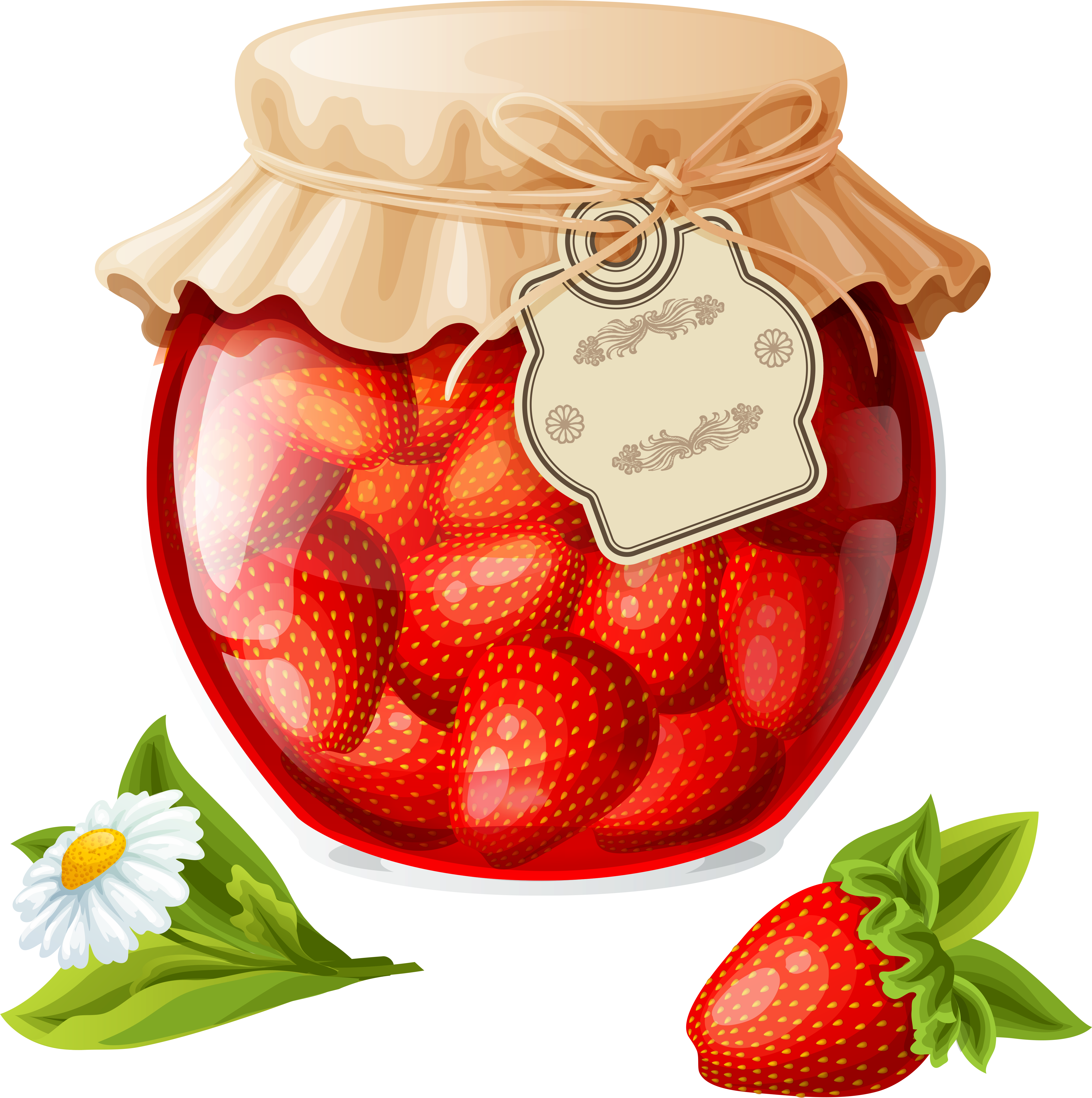 Strawberry Jam Jar Illustration