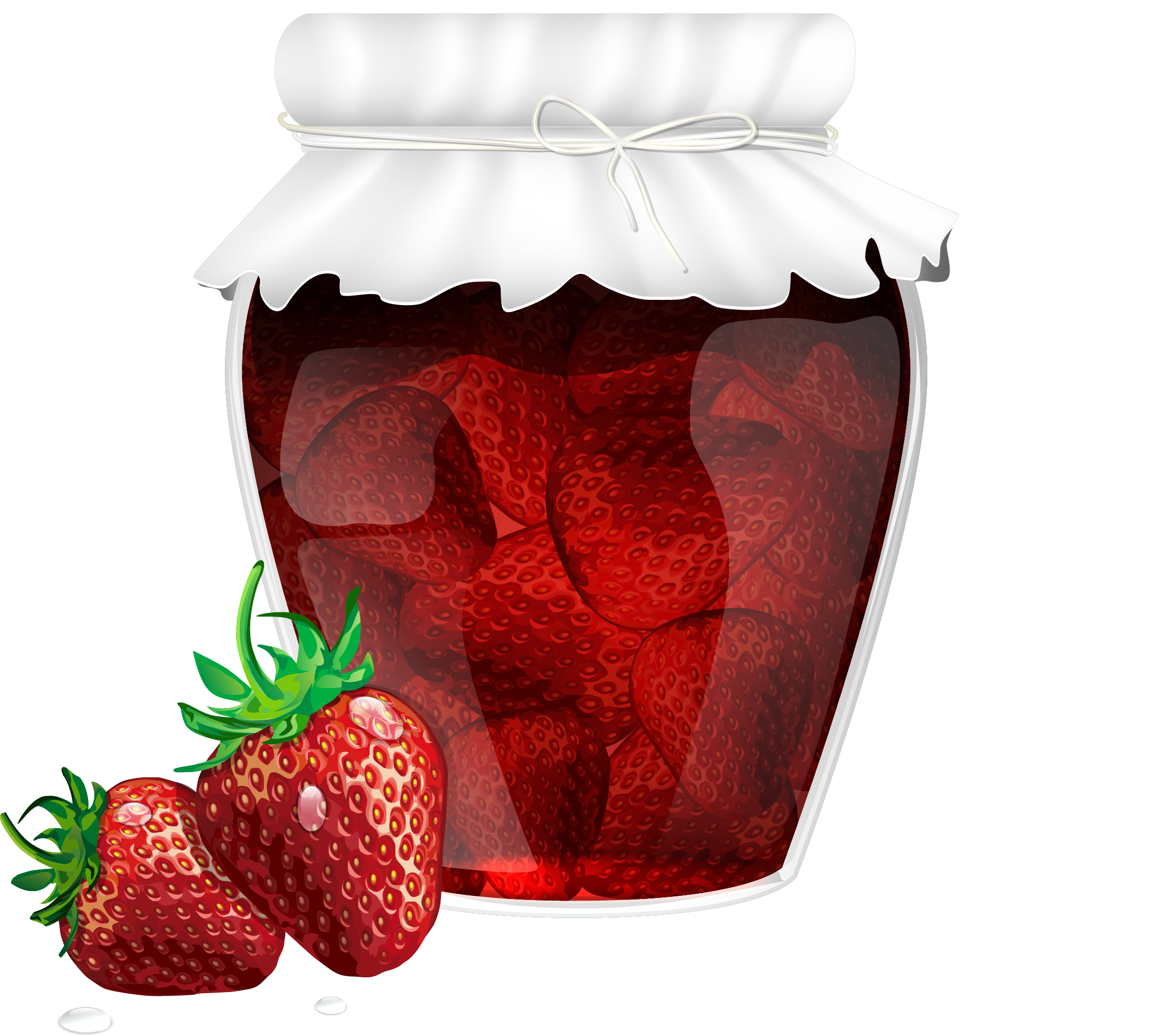 Strawberry Jam Jar Illustration