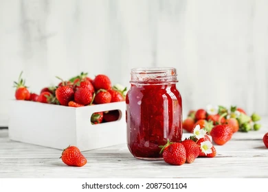 Strawberry Jamand Fresh Berries