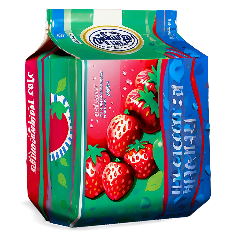 Strawberry Juice Box Clipart Png Ove27