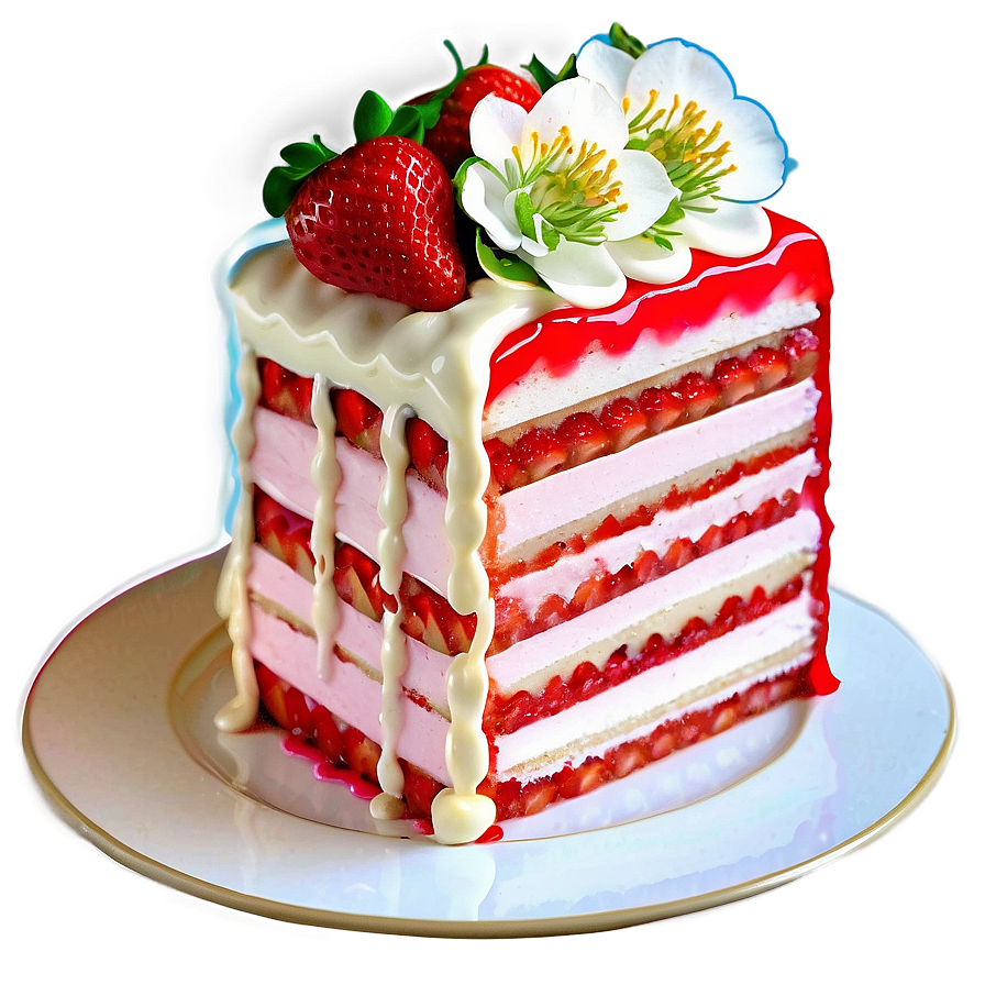 Strawberry Layer Cake Png Vvr65