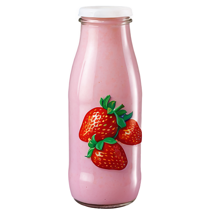 Strawberry Milk Bottle Png Ekw