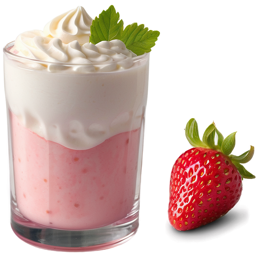 Strawberry Milk Dessert Png 33