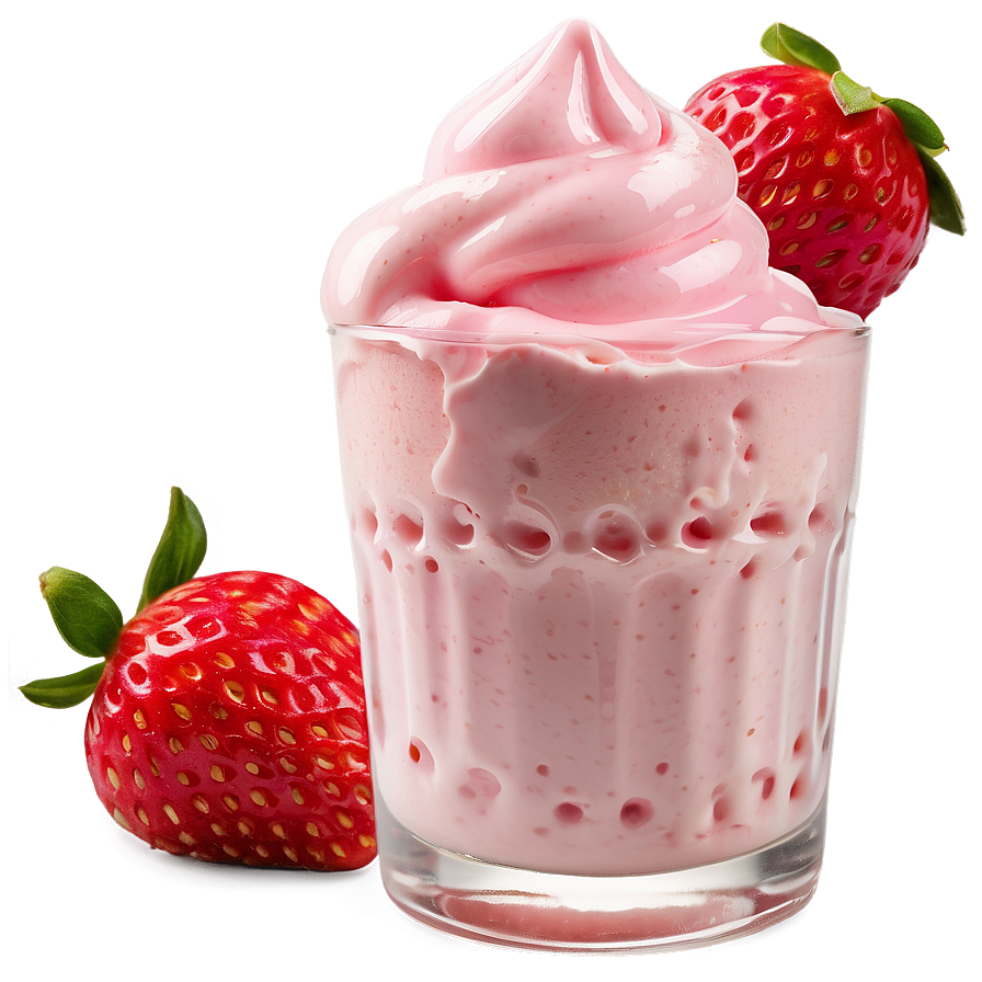 Strawberry Milk Foam Png 06252024