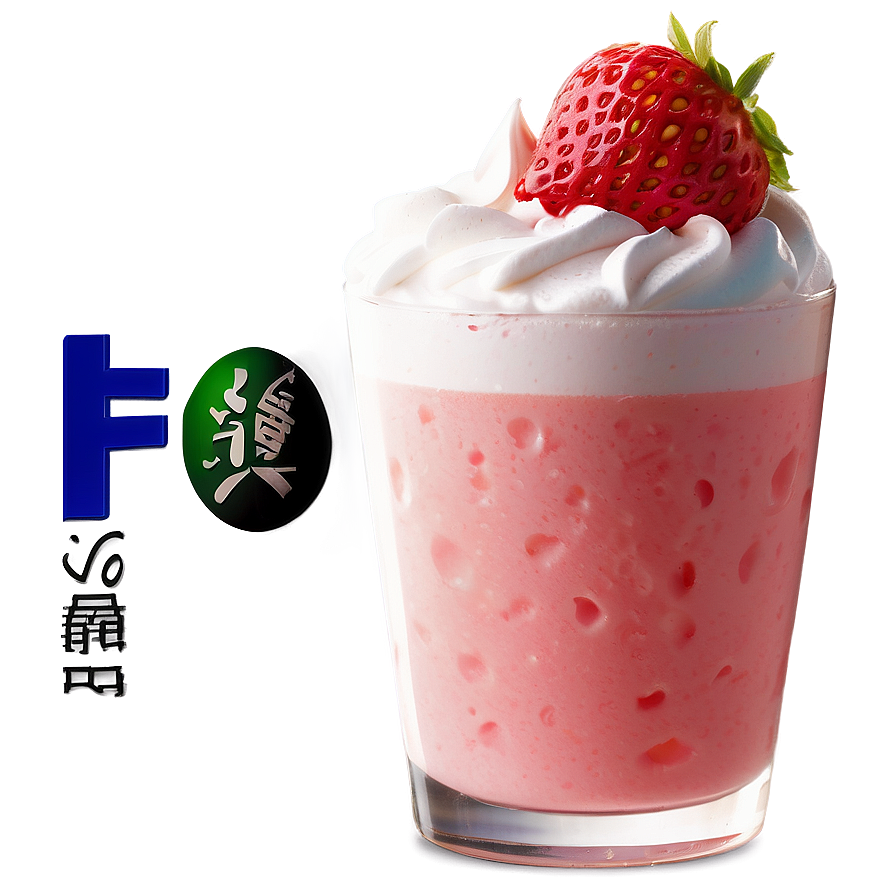 Strawberry Milk Foam Png 7