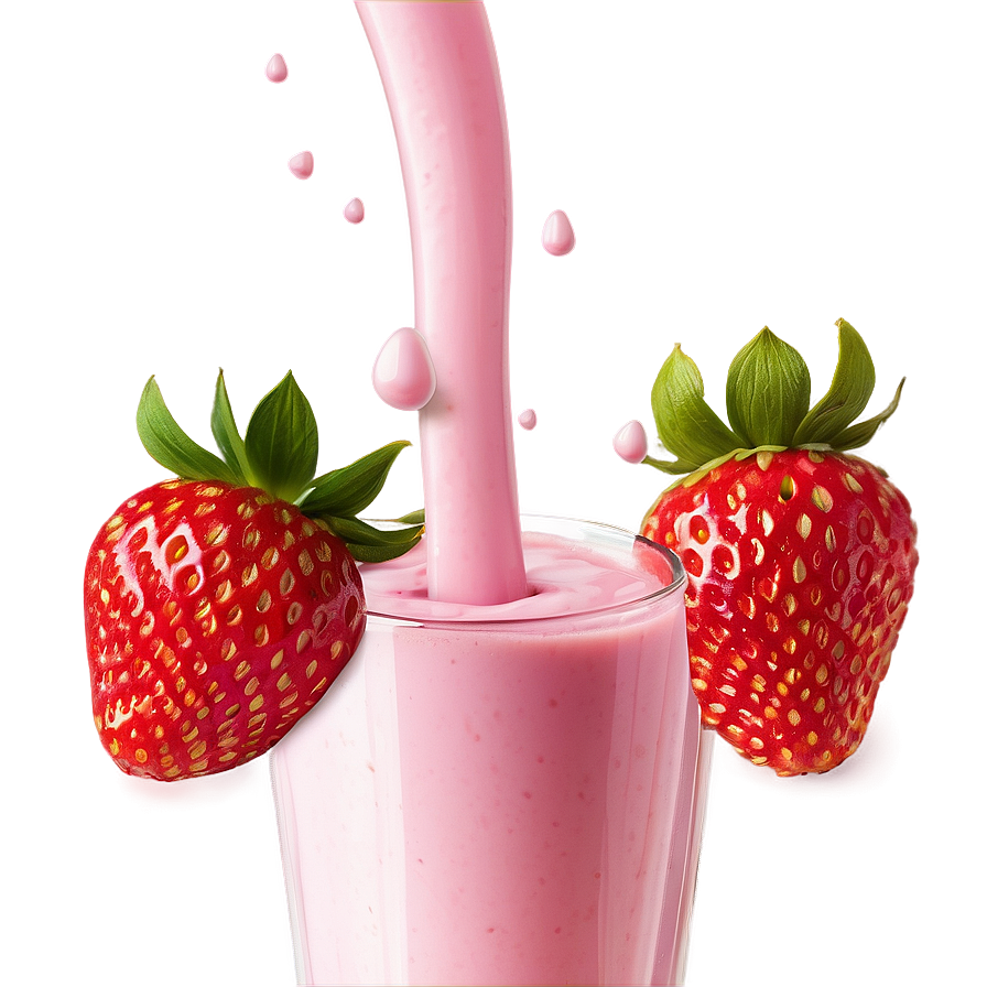 Strawberry Milk Pouring Png 06252024