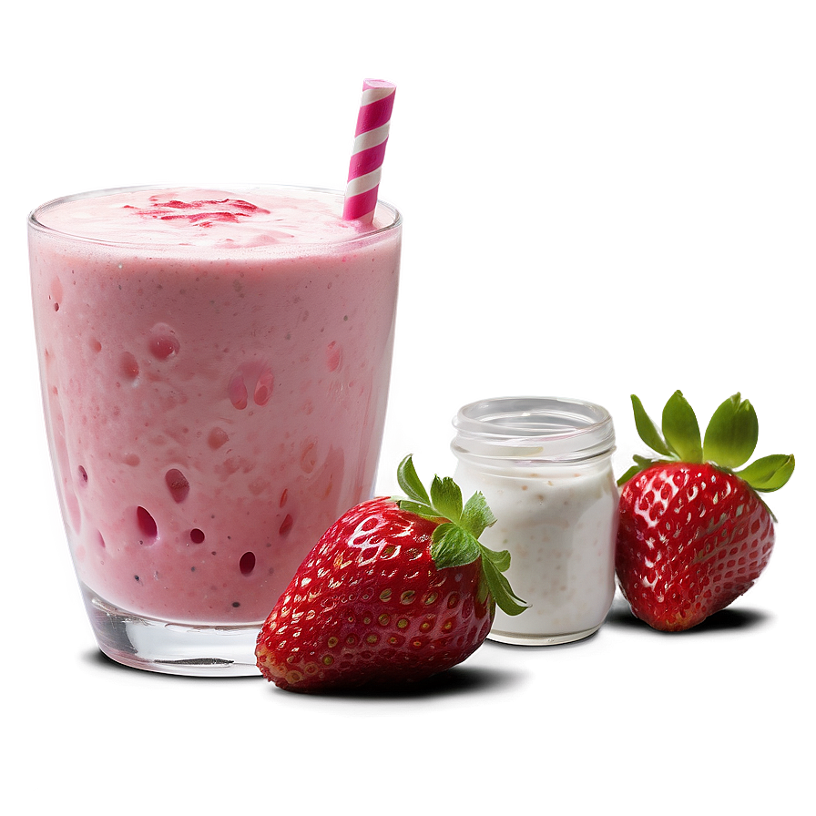 Strawberry Milk Smoothie Png Eua26