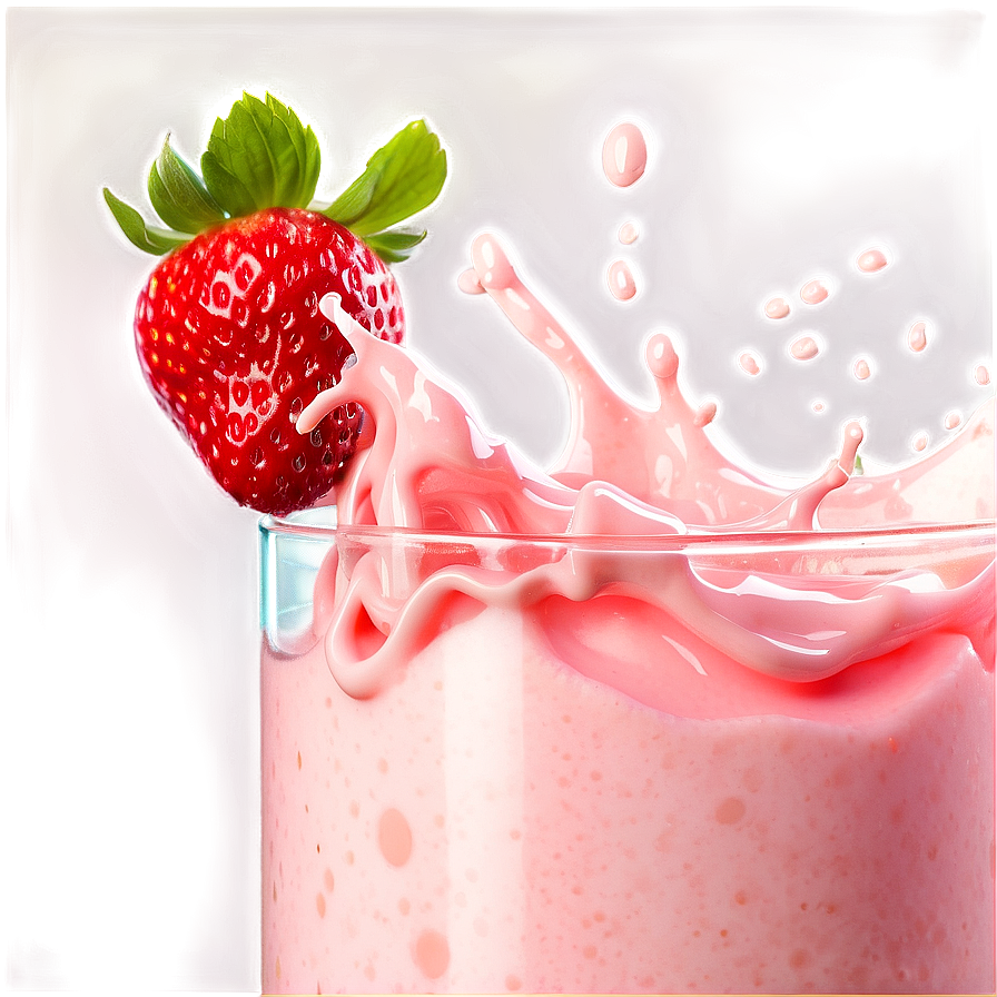 Strawberry Milk Splash Png 32