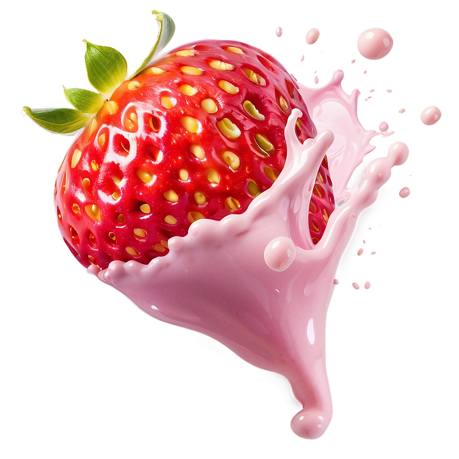 Strawberry Milk Splash Png Hlw98