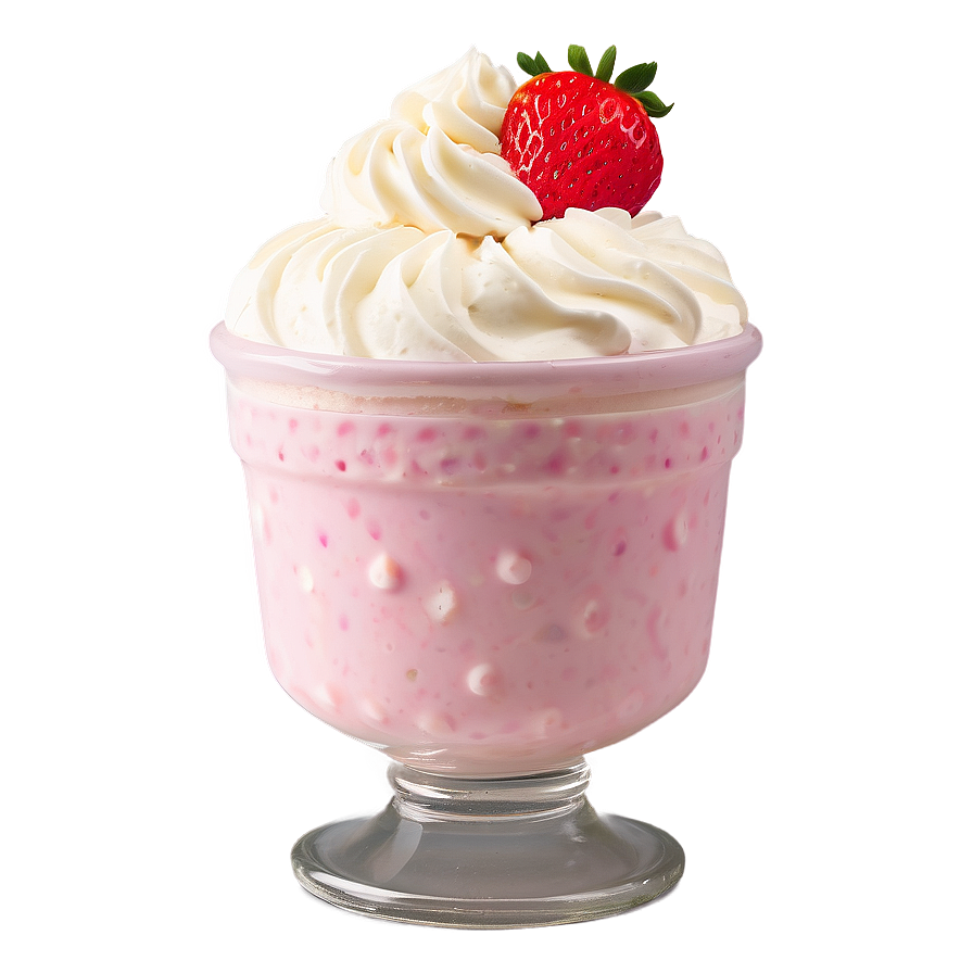 Strawberry Milk With Ice Cream Png 15