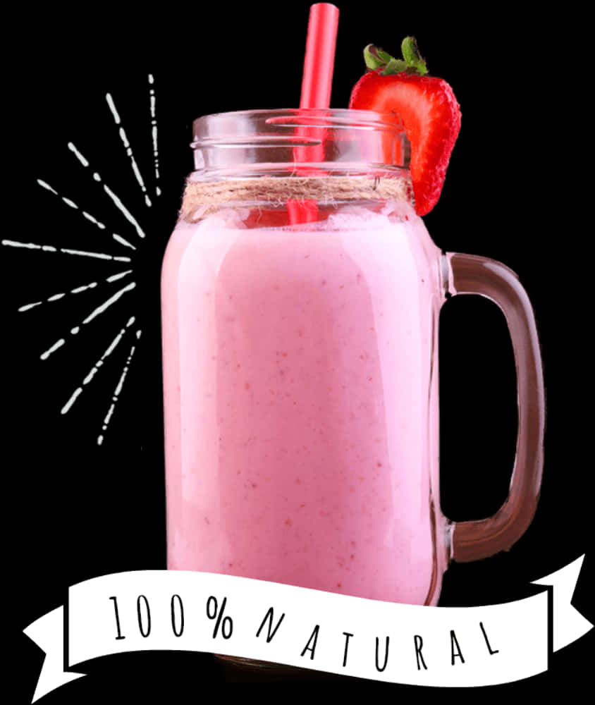 Strawberry Smoothie Natural Advertisement