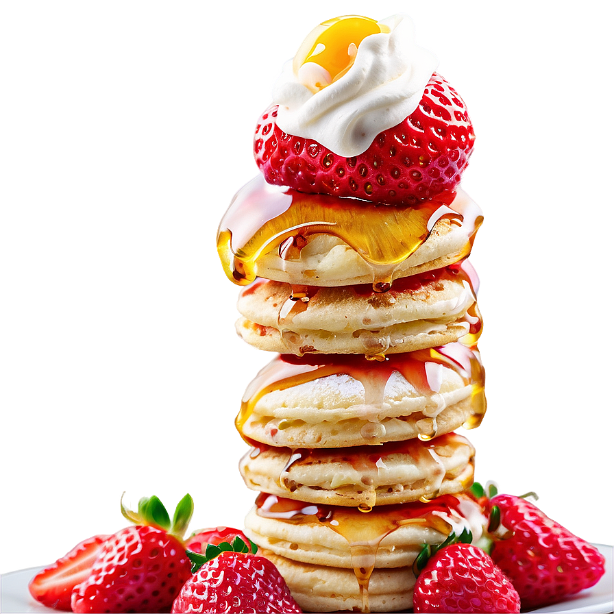 Strawberry Topped Pancake Png You