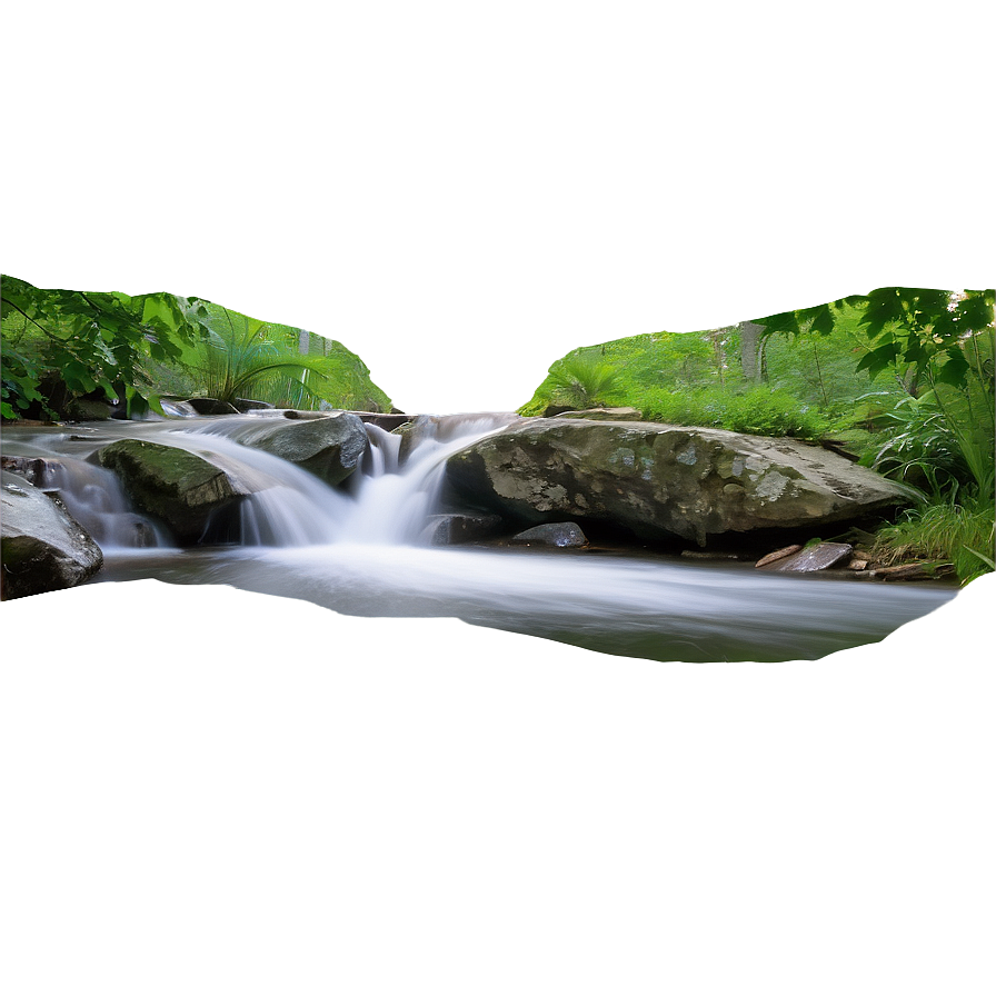 Stream And Waterfall Combo Png 25