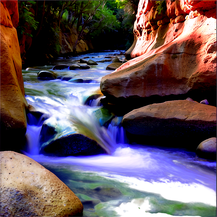 Stream Through Canyon Png 78