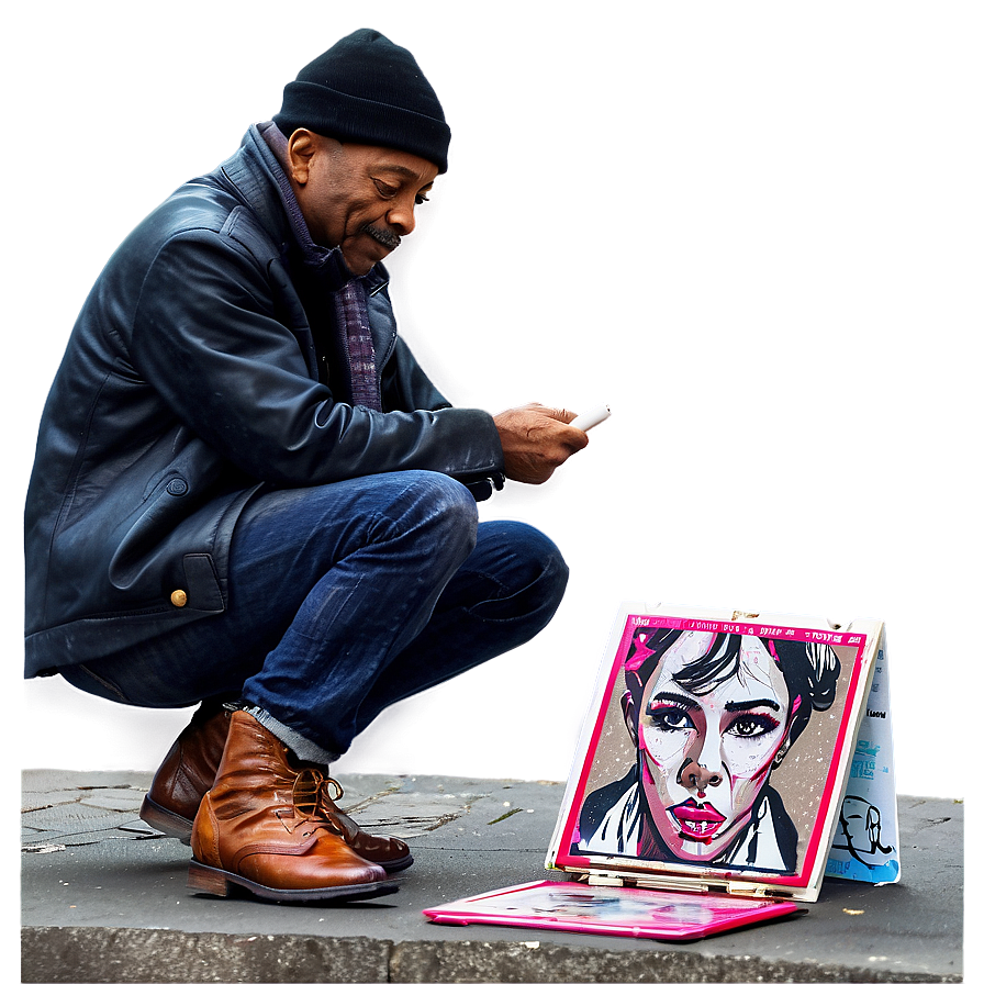 Street Artist In Paris Png Wpq80