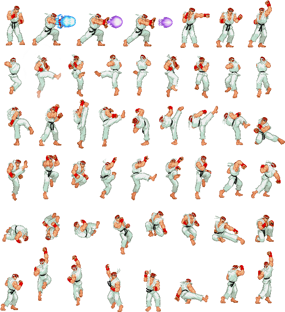 Street Fighter Ryu Sprite Sheet