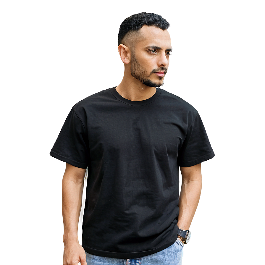 Street Style Black T Shirt Png Gwf87