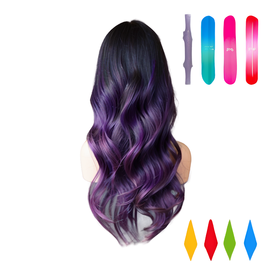 Striking Purple Hair Ombre Effect Png Jhn