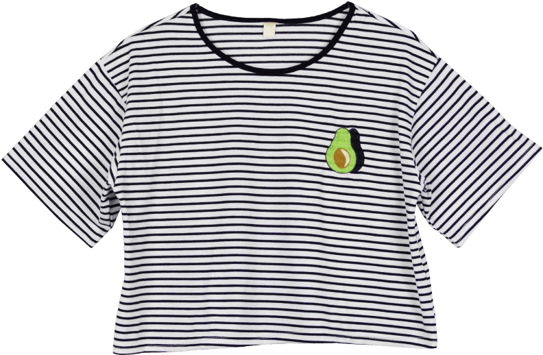 Striped Avocado Crop Top