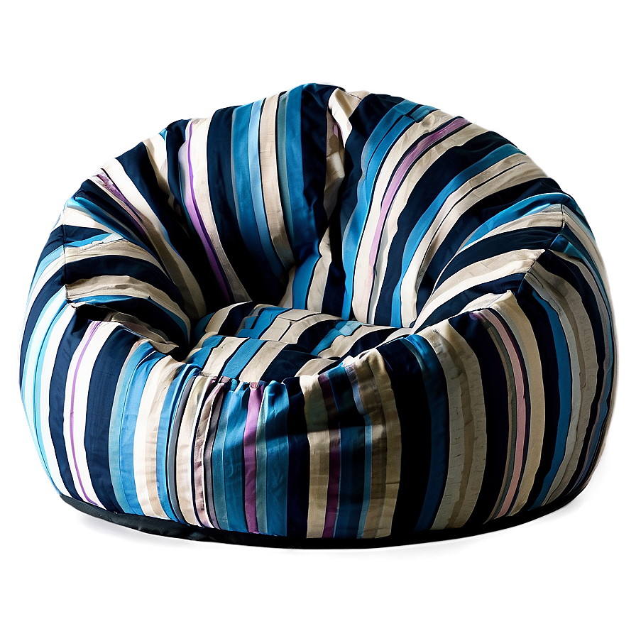 Striped Bean Bag Chair Png Aqg56