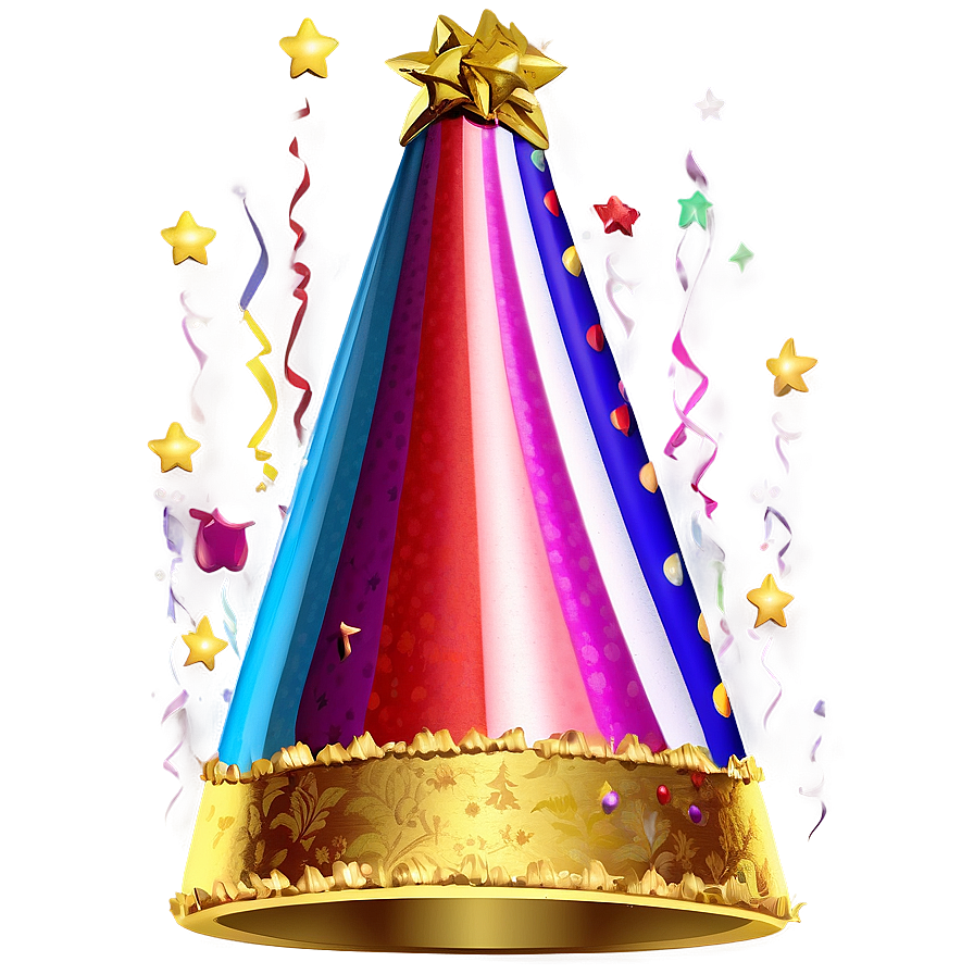 Striped Birthday Hat Png 05042024