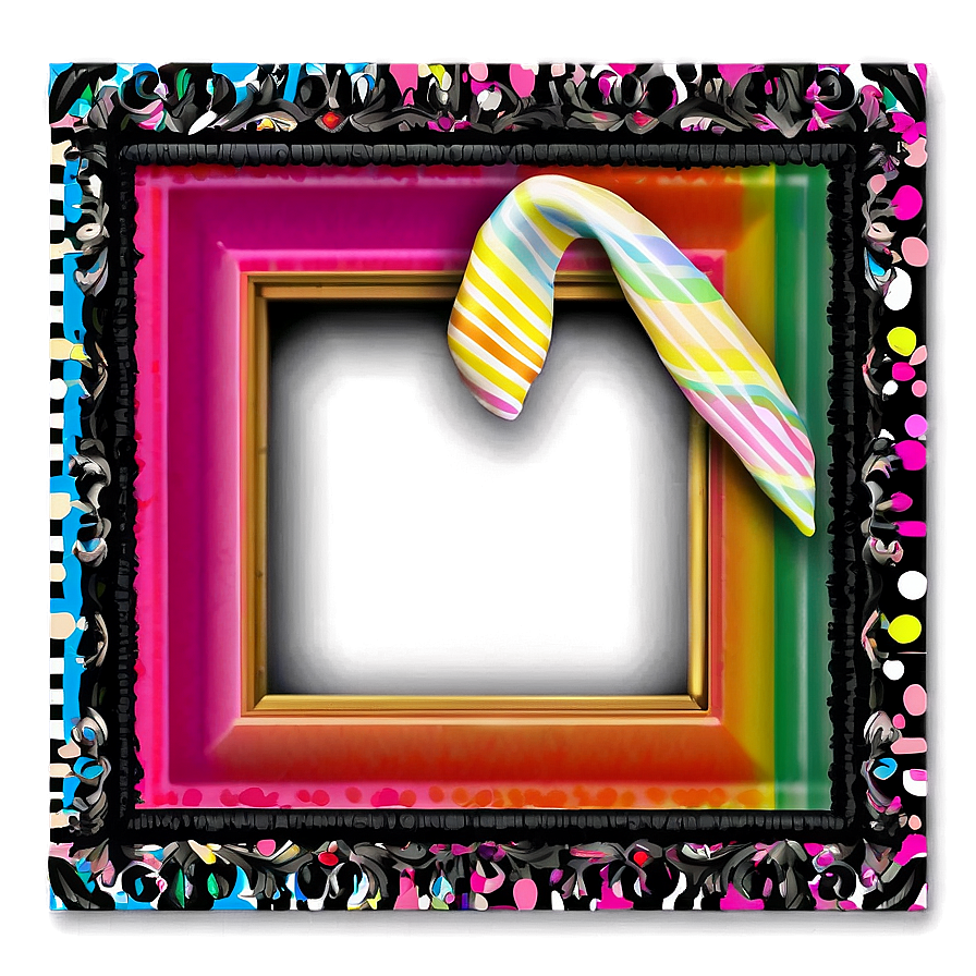 Striped Cute Frame Png 14