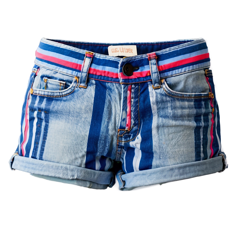 Striped Denim Jorts Png 06132024