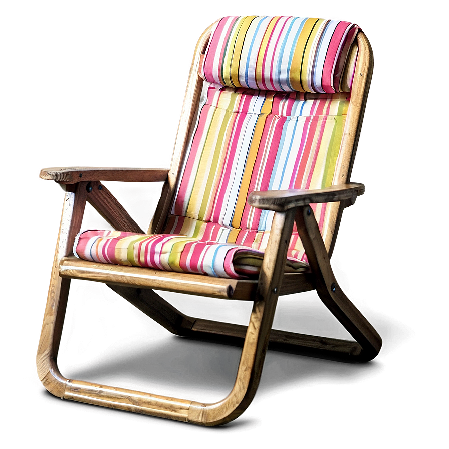 Striped Lawn Chair Png 06132024